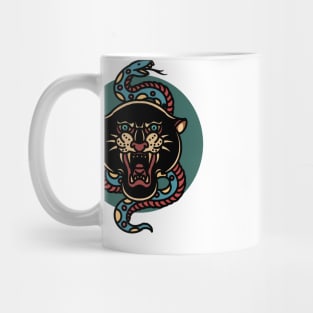 panther and snake tattoo Mug